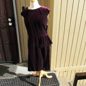 #733  NEW WOMAN'S DEEP PURPLE VELVET DRESS BY STEFANI  (16W)
